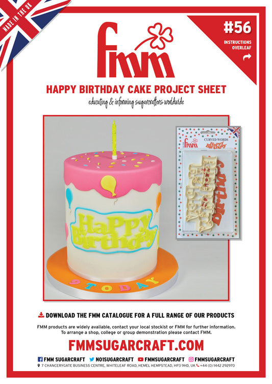 FMM Happy Birthday Cake Project Sheet