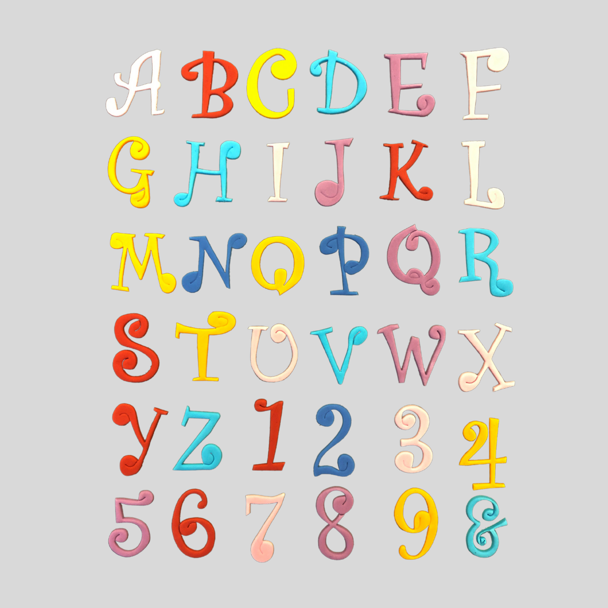 Alphabet & Numbers Funky Upper Case Set - FMM Sugarcraft