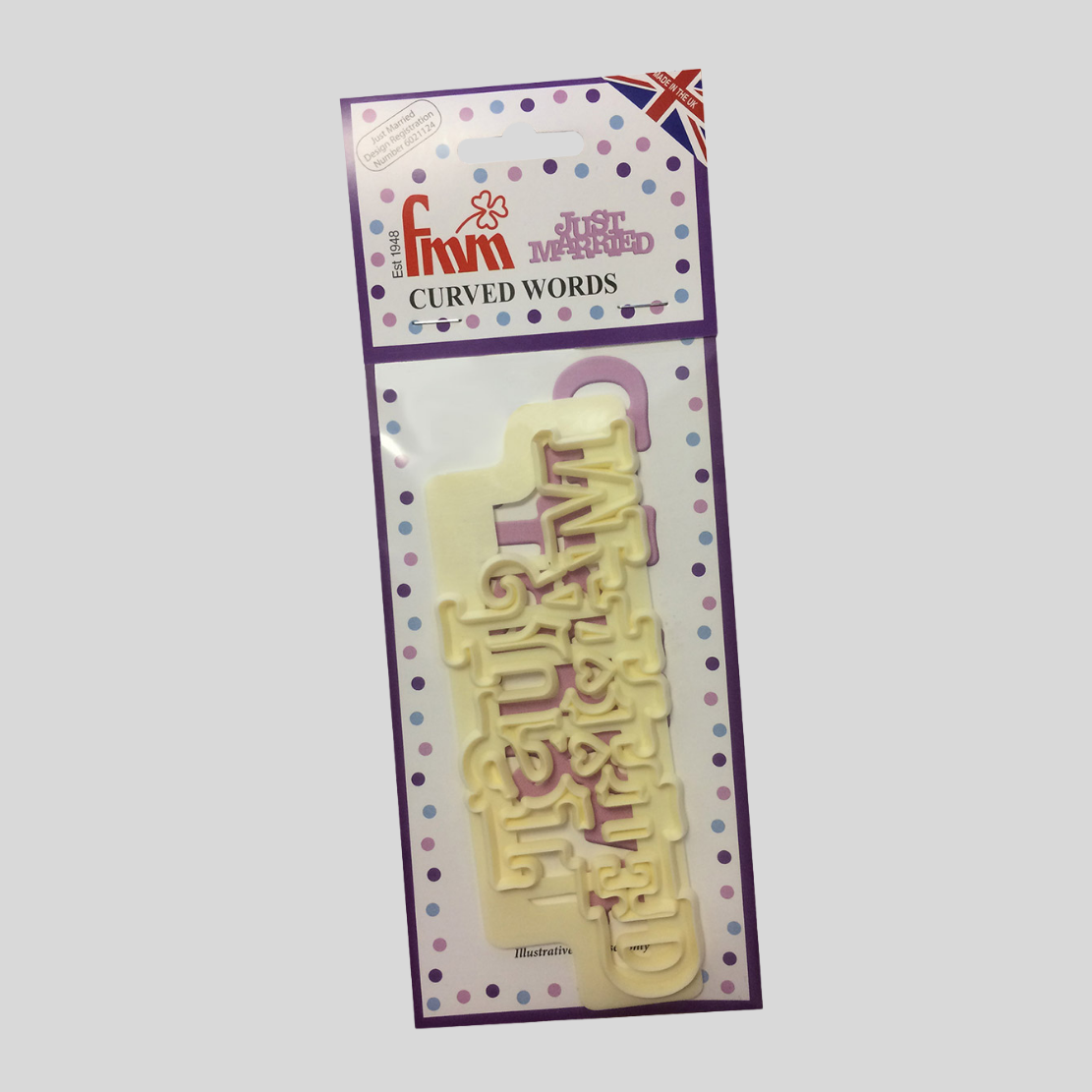 Curved Words - Just Married - FMM Sugarcraft