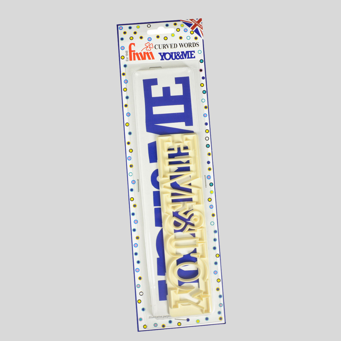 Curved Words - You & Me - FMM Sugarcraft