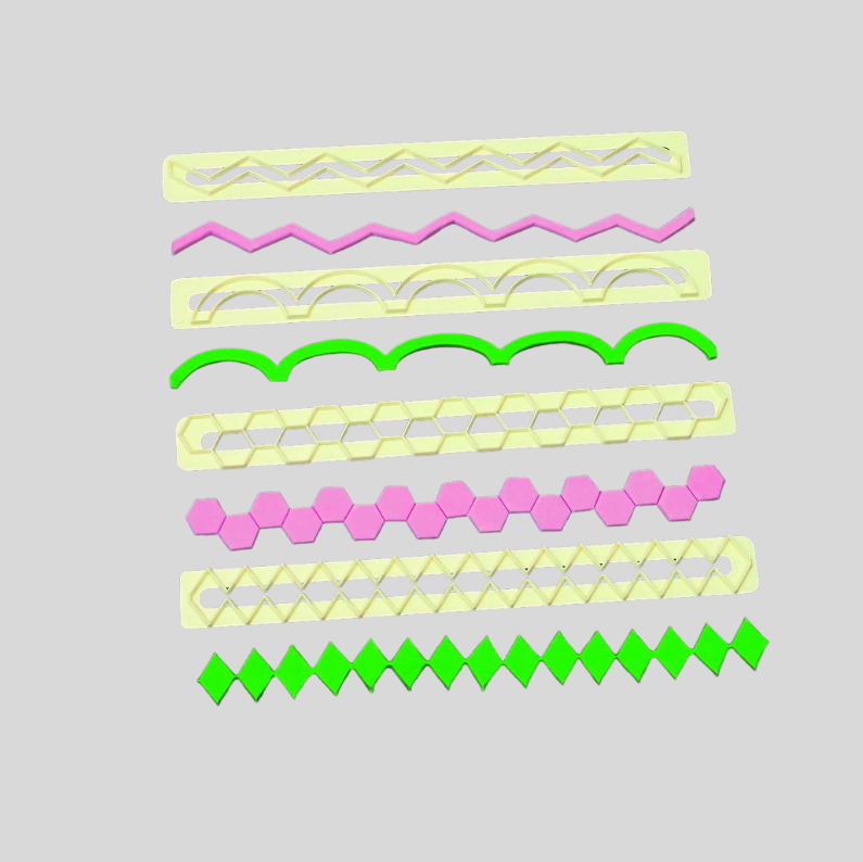 Geometric Edging Frill Cutter Set - FMM Sugarcraft