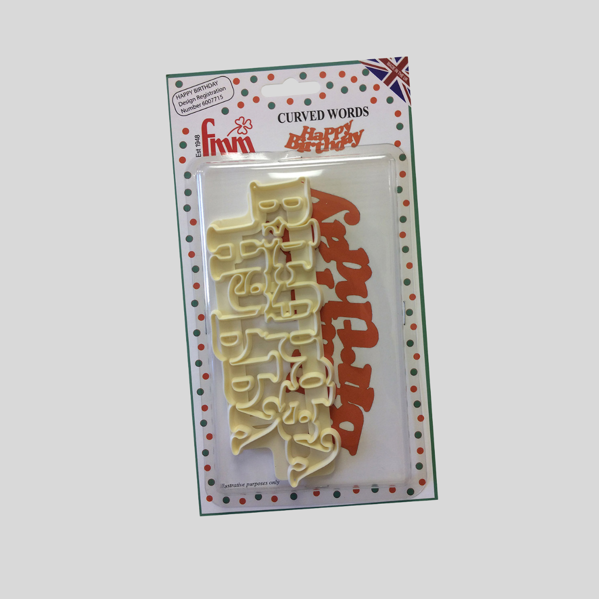 Happy Birthday Curved Words Cutter - FMM Sugarcraft