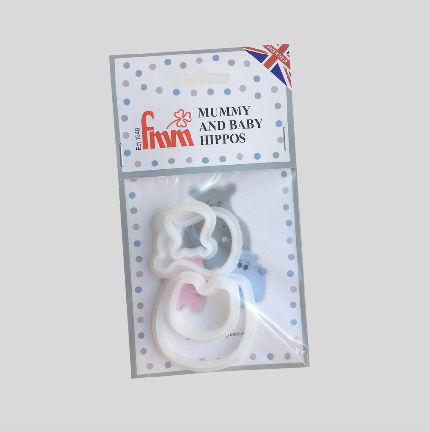 Mummy & Baby Hippo Cutter Set - FMM Sugarcraft