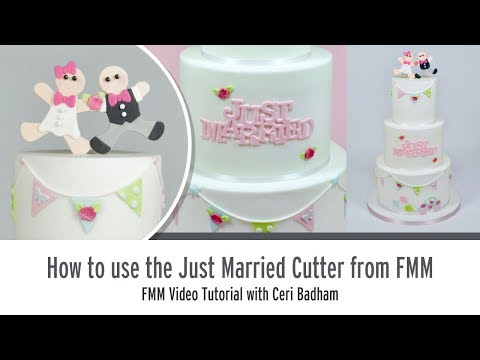 How to Use the Just Married Cutter Set from FMM Sugarcraft Tutorial