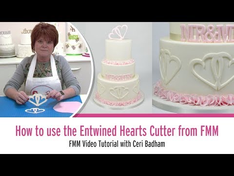 How to use the Entwined Hearts Cutter from FMM Sugarcraft Tutorial
