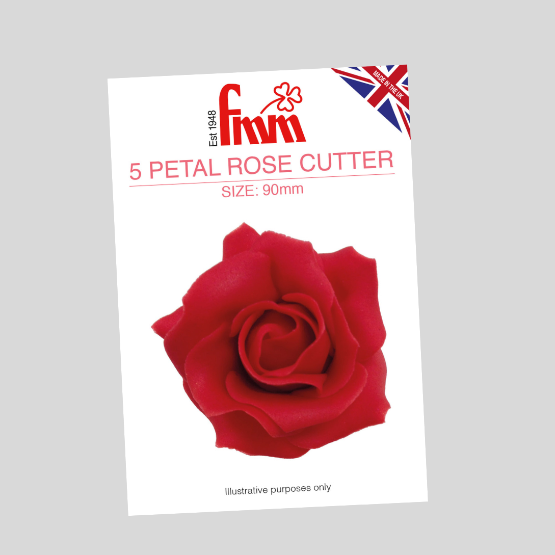 5 Petal Rose 90mm Cutter - FMM Sugarcraft