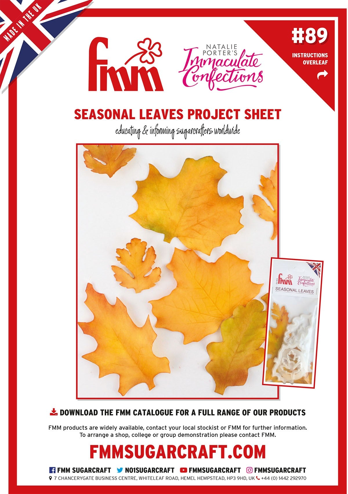 FMM Seasonal Leaves Project Sheet