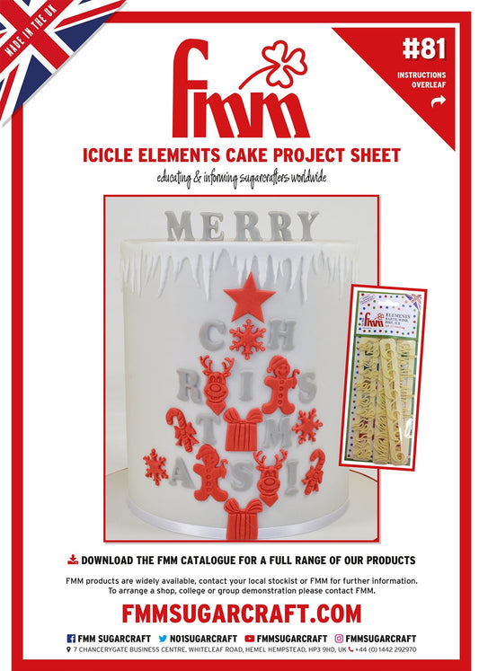 FMM Icicles Elements Cake Project Sheet