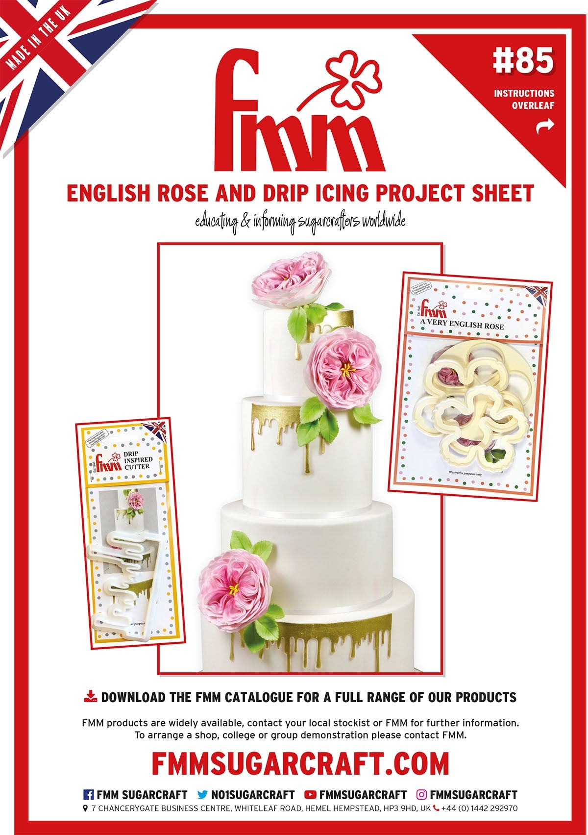 A Very English Rose and Drip Cutters Project Sheet
