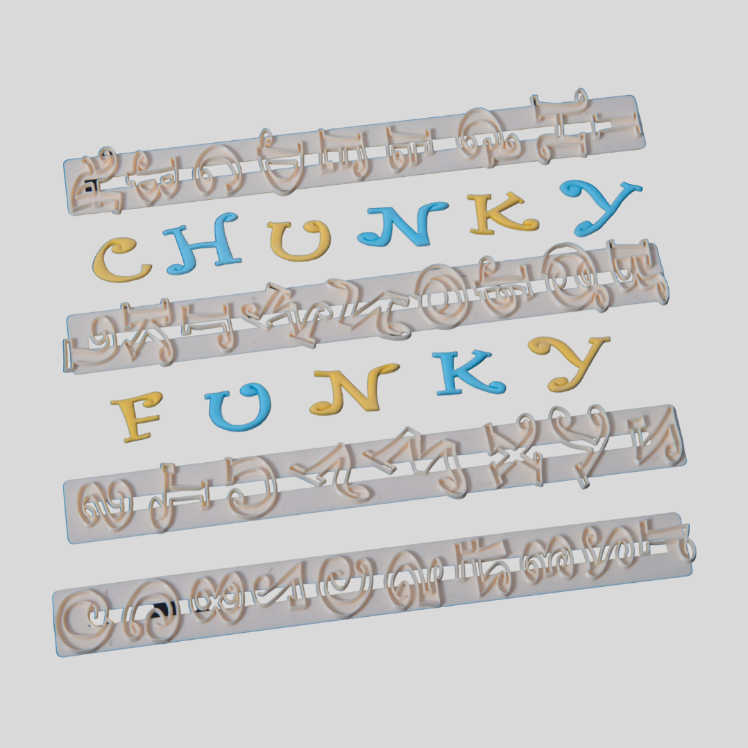 Alphabet & Numbers Chunky Funky Set - FMM Sugarcraft