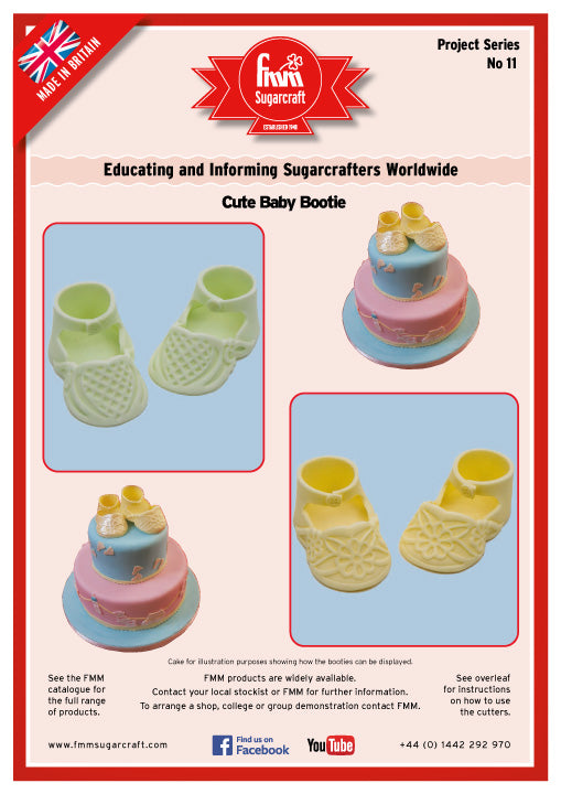 FMM Sugarcraft Baby Bootie project sheet