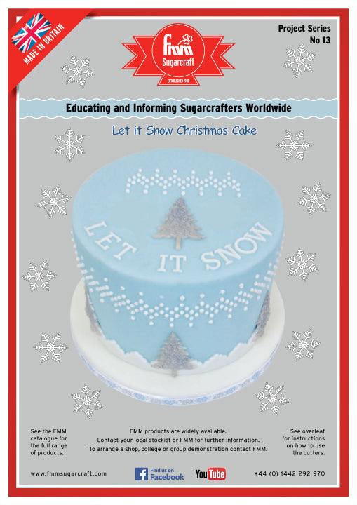 FMM Let it Snow Christmas Cake Project Sheet