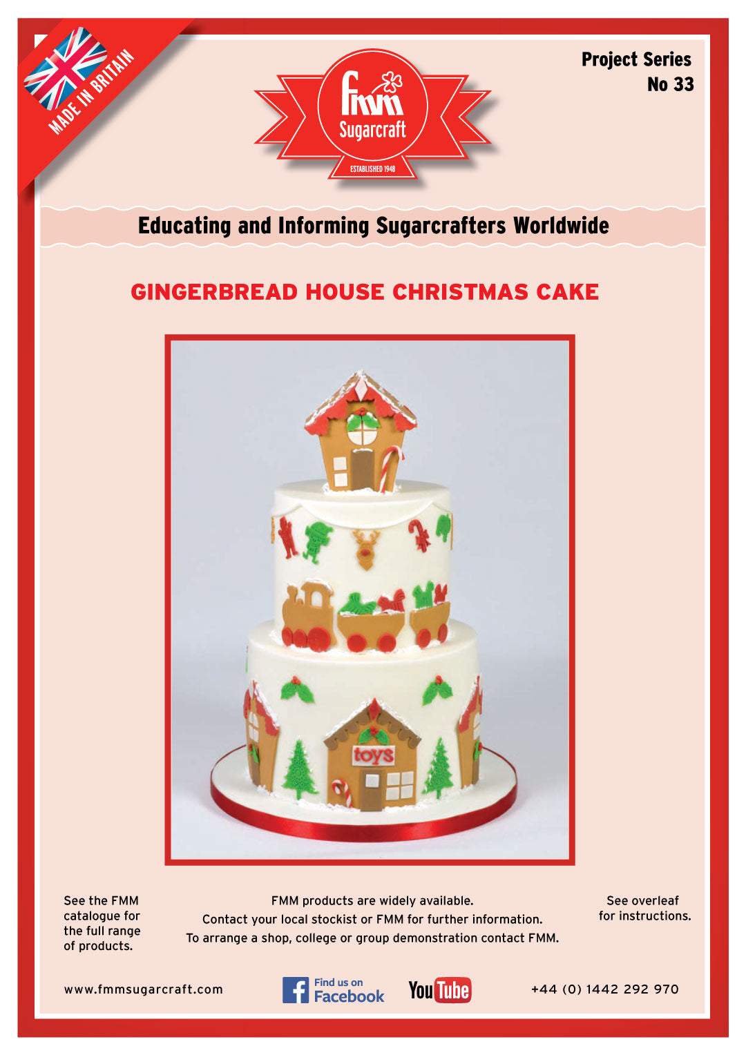 FMM Gingerbread Christmas House Project Sheet