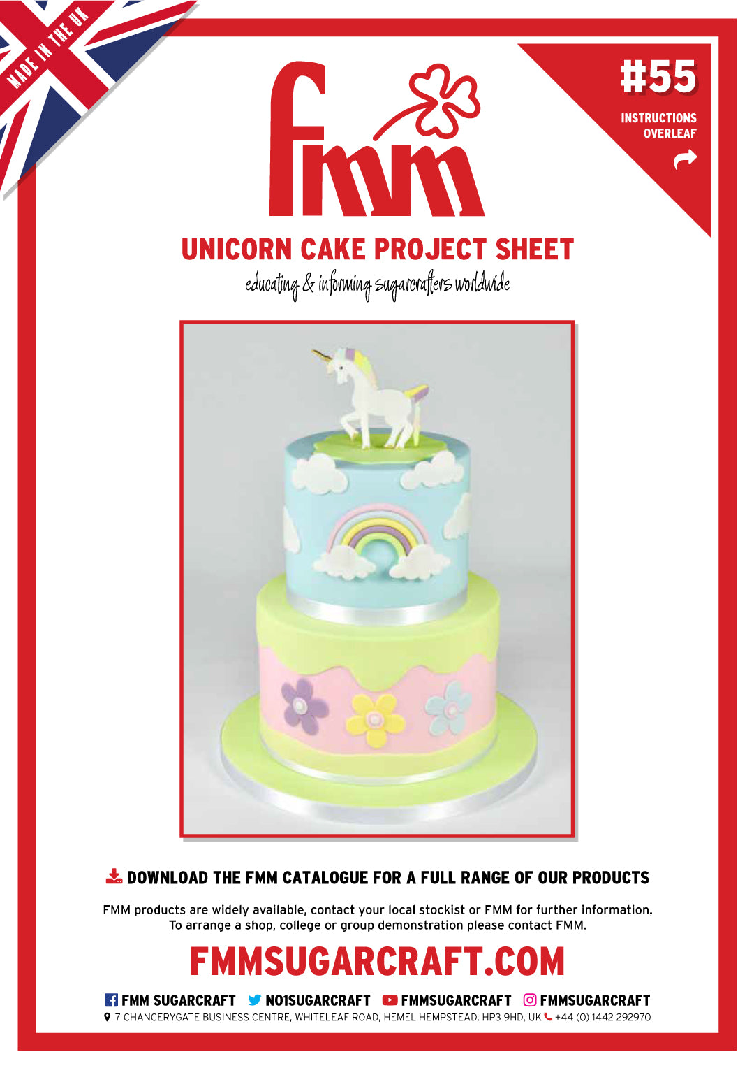 FMM Unicorn Cake Project Sheet