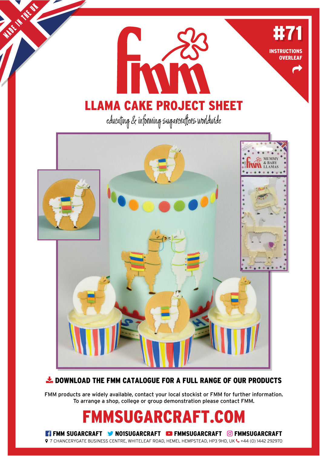 FMM Mummy & Baby Llama Cake Project Sheet