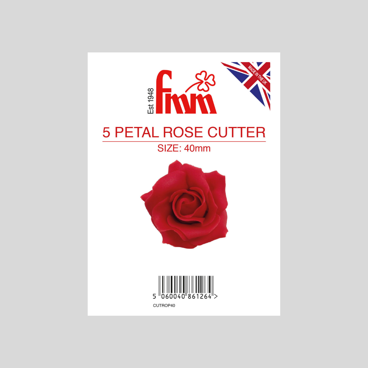 5 Petal Rose 40mm Cutter - FMM Sugarcraft