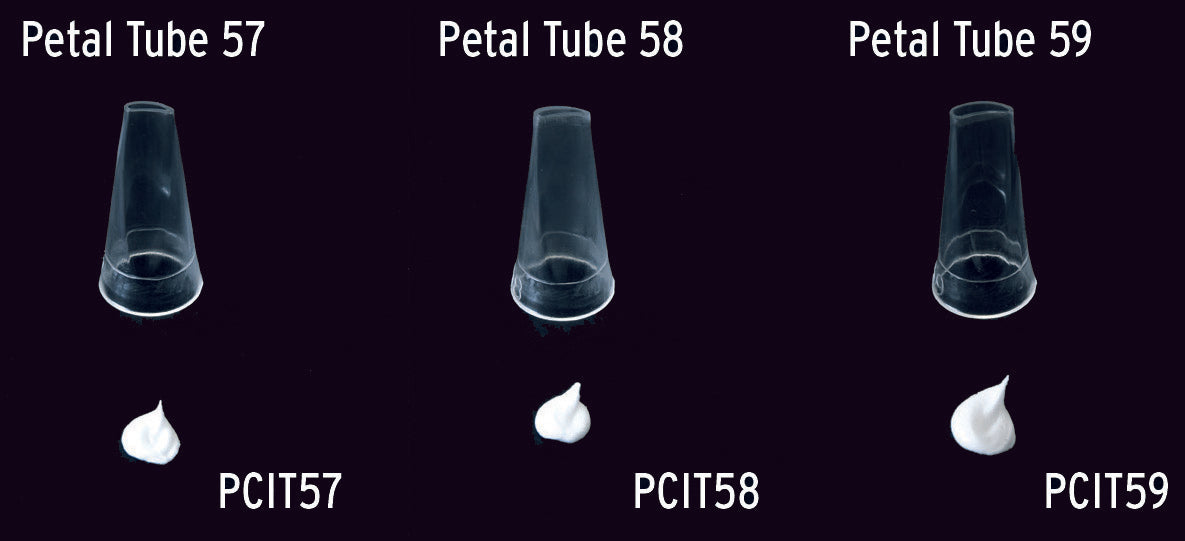 FMM Petals Icing Tubes 57. 58 & 59