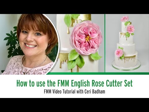 How to use the Very English Rose Cutter from FMM Sugarcraft Tutorial