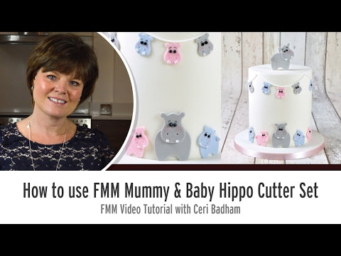 How to use the FMM Mummy and Baby Hippo Cutter Set Tutorial