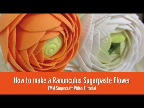How to make a Ranunculus Fondant Flower by FMM Sugarcraft