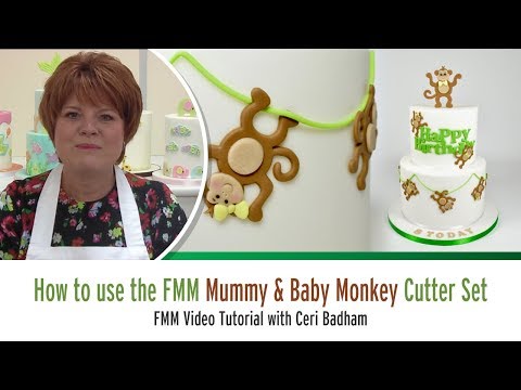 How to use the FMM Mummy & Baby Monkey Cutter Set Tutorial