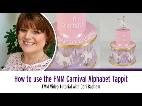 How to use the Carnival font Fondant Alphabet FMM Sugarcraft Tutorial