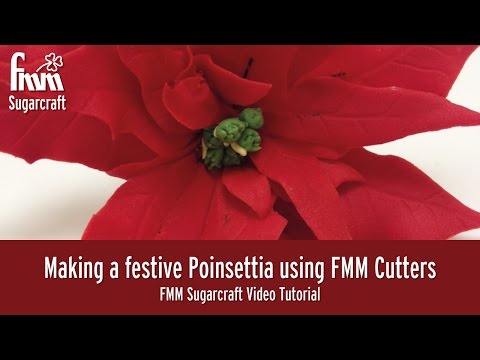 Making a Festive Poinsettia with FMM Sugarcraft