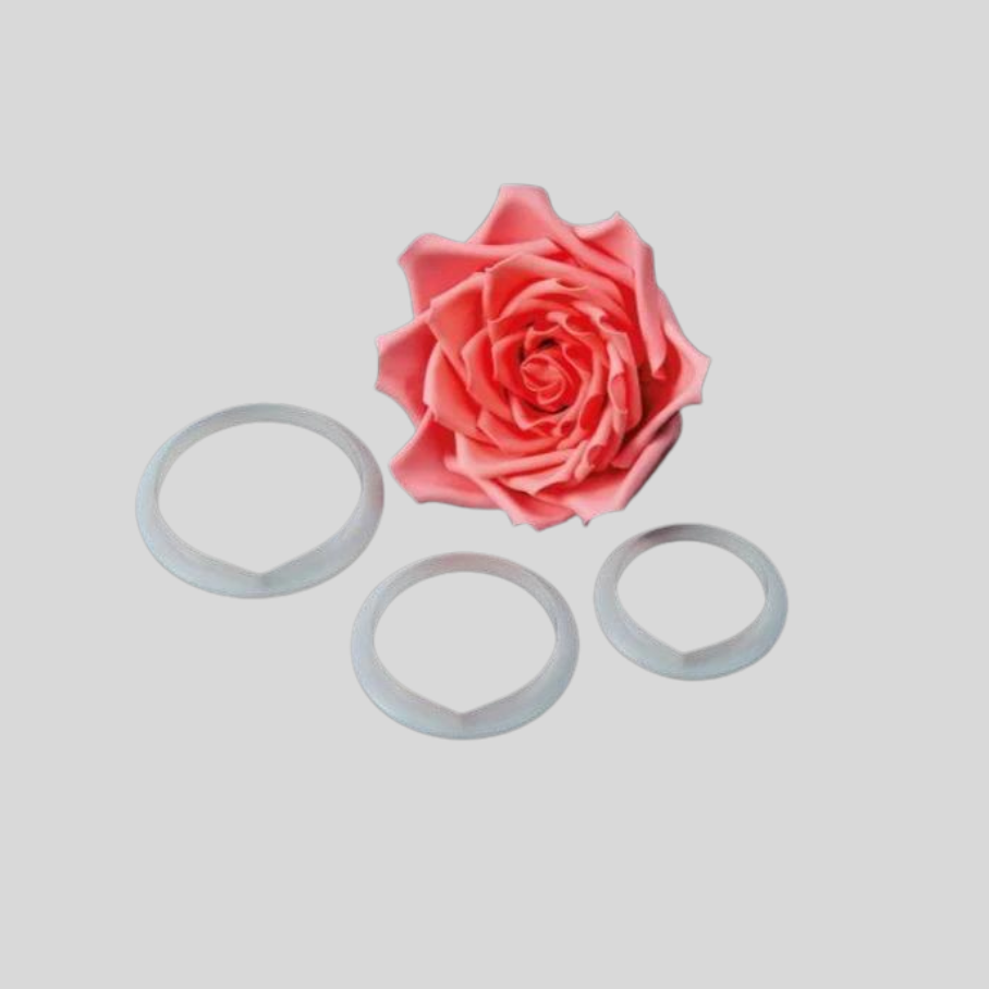 Large Rose Petal Set of 3 Cutters - FMM Sugarcraft