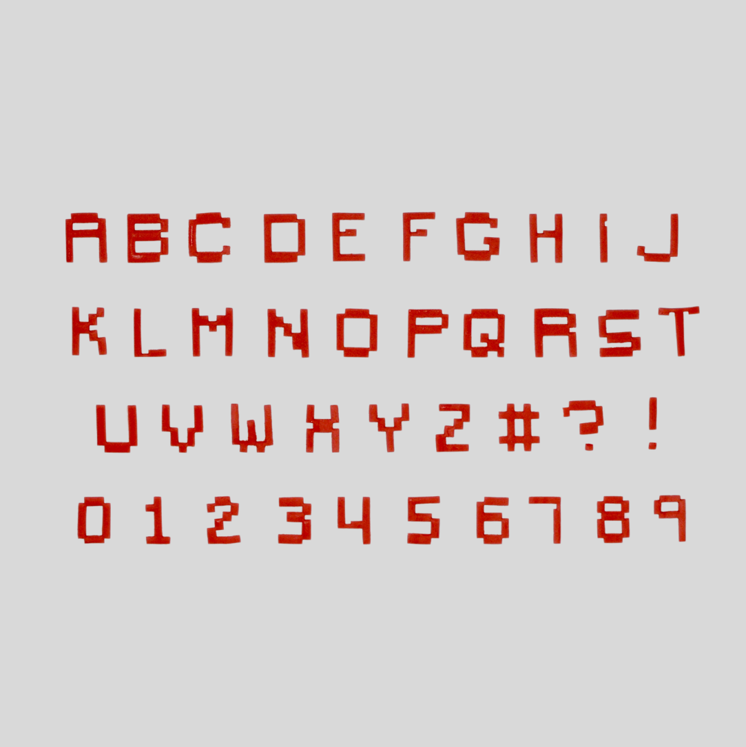 Alphabet & Numbers Upper Case Pixel - FMM Sugarcraft