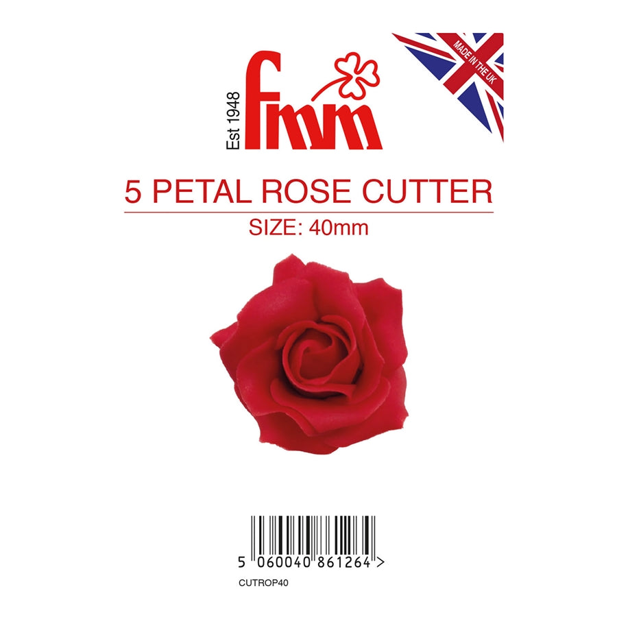 5 Petal Rose 40mm Cutter - FMM Sugarcraft